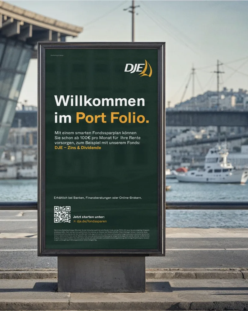 Willkommen im Port Folio. – DJE Kampagne